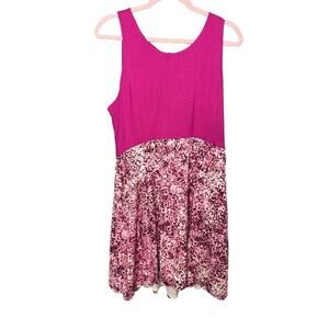 NWT Apt 9 Petite Dress Women's Size XL Pink Zip Up Throw on Dress No Sleeves